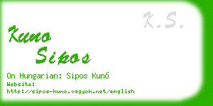 kuno sipos business card
